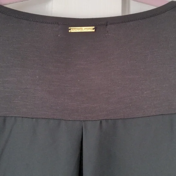 Black Mixed Media Short Sleeve Top (Never worn!) - Picture 6 of 6